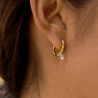 Hoop Earrings | Zircon Stainless Steel | Non-Tarnish Luxury