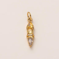 DIY 12 Months Birthstone Zircon Pendant 18K Gold JX24111602M