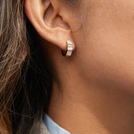 Gold Hoop Earrings | Zircon Luxury | Stainless Steel Women's