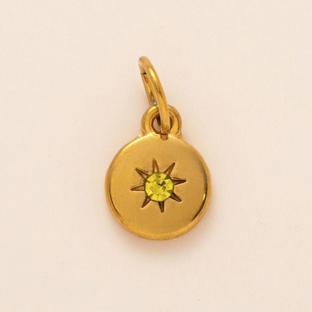 European 12 Months Birthstone Sun Zircon Pendant JX24110506M