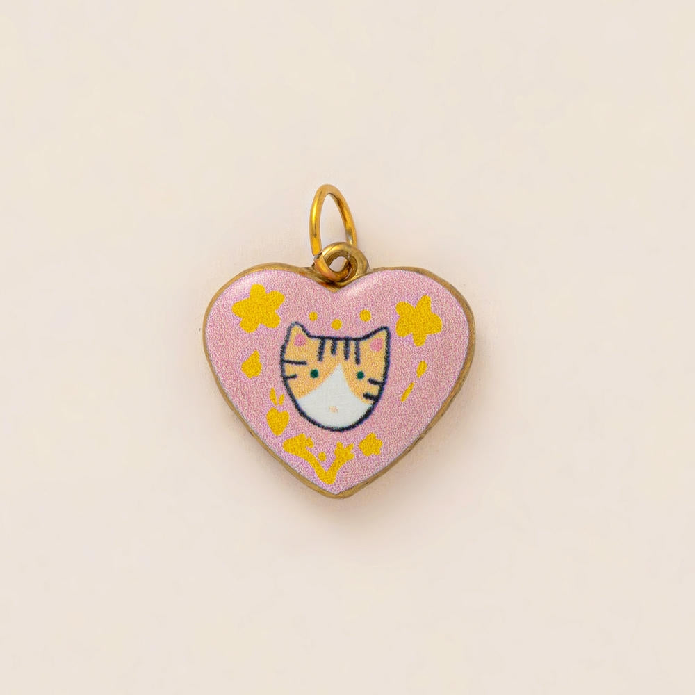 Heart Series Enamel Charm Stainless Steel Colorful DIY