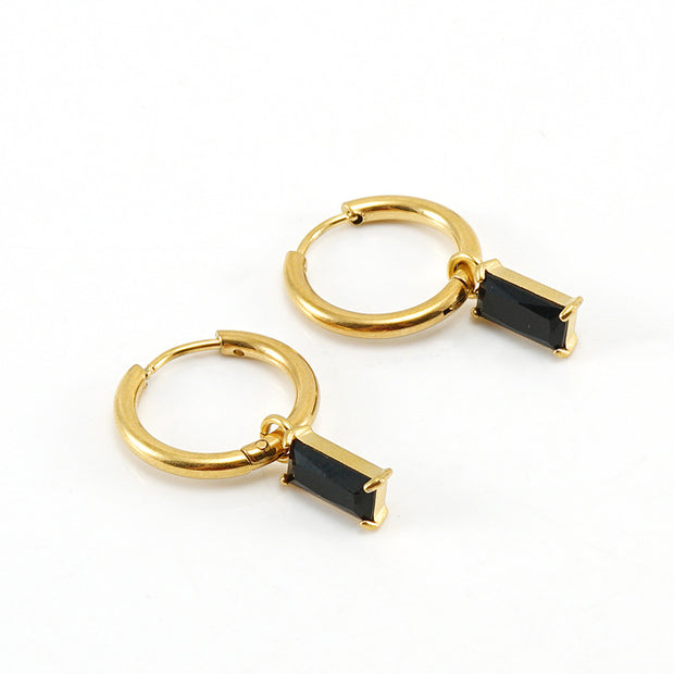 Zircon Hoop Earring
