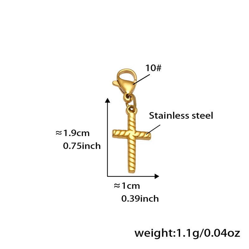 Stainless Steel Cross Charm