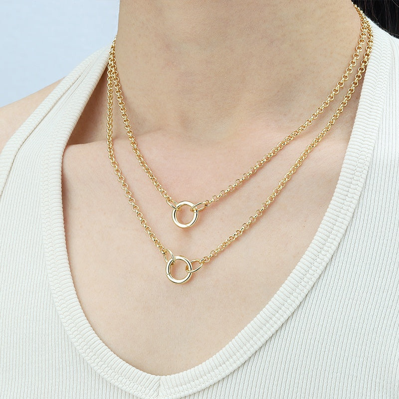 Rolo Chain Charm Necklace