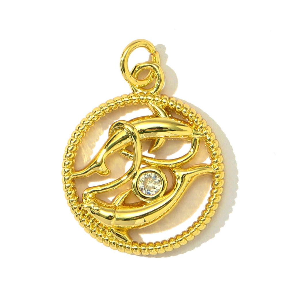 Personalized Zodiac Pendant | Libra Scorpio Zircon Charm
