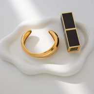 Adjustable Wide Cuff | Asymmetrical Winter Statement Bracelet