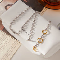 Long  OT Lock Cuban Necklace | Designer Layered Jewelry