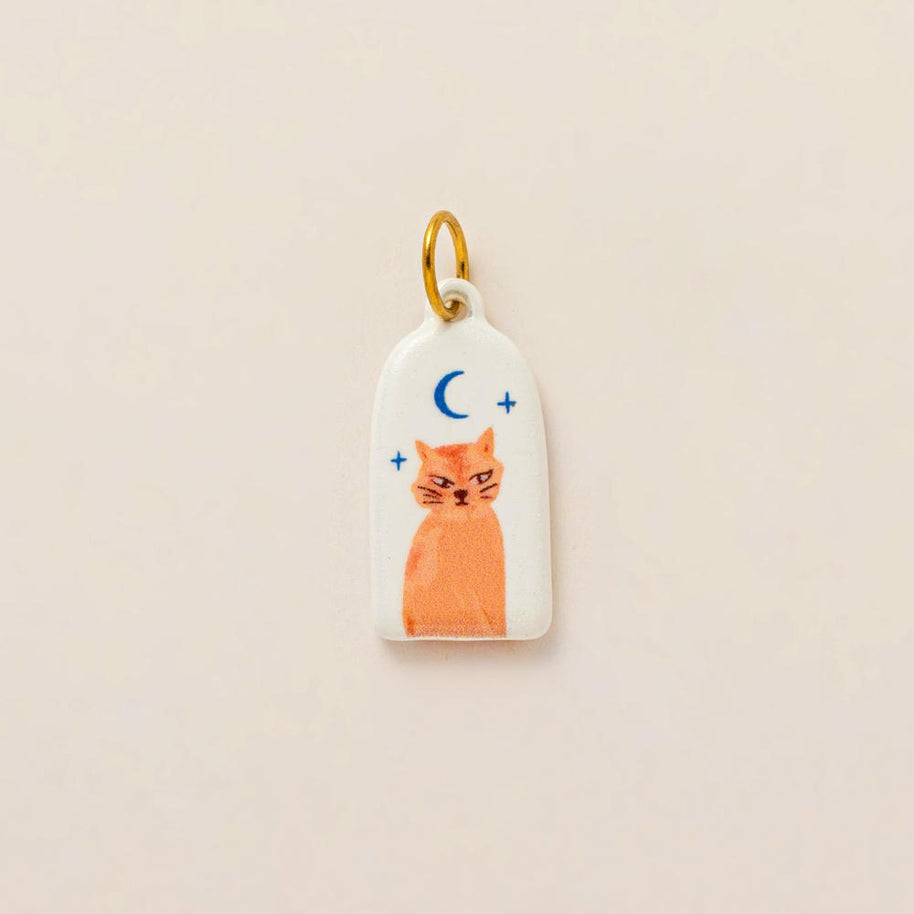 European Cartoon Sea Grass Enamel Pendant 18K Gold Plated