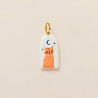 European Cartoon Sea Grass Enamel Pendant 18K Gold Plated
