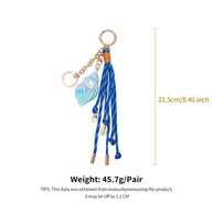 Blue Conch Braided Rope Keychain JMK68998