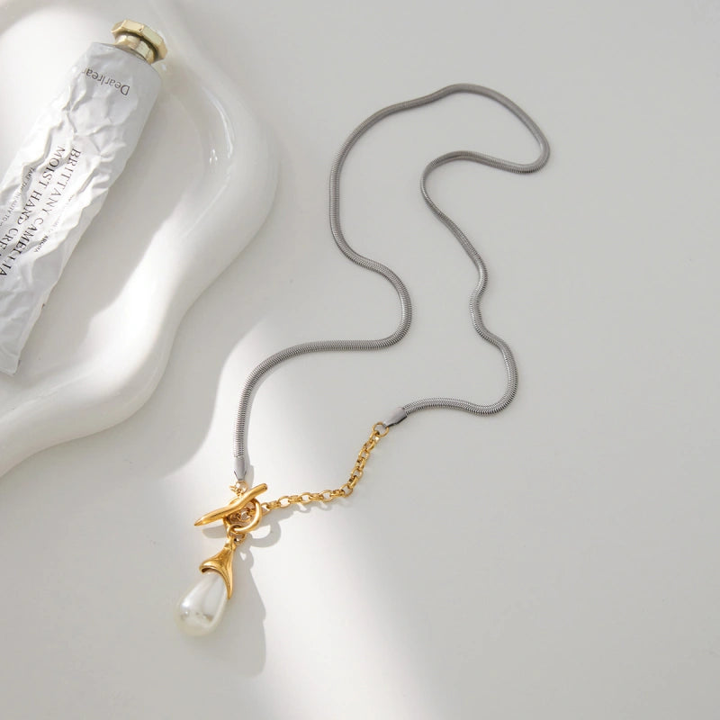 Pearl Necklace | European Stainless Steel Fall Jewelry