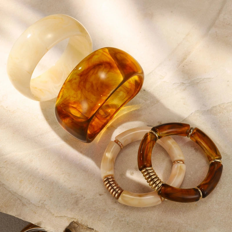 Resin Statement Cuff | Autumn Winter Fashion Wide Bangle