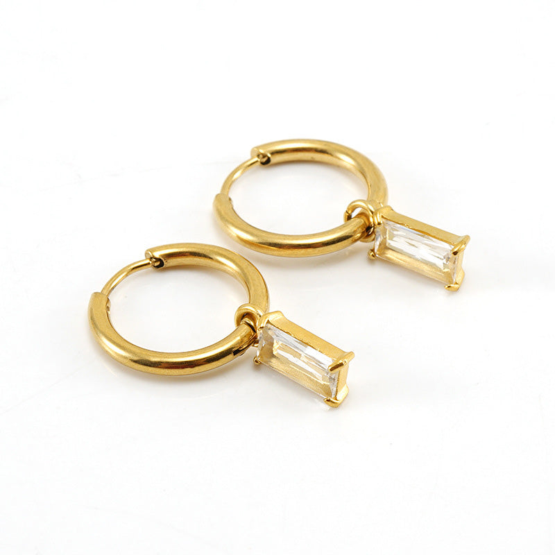 Zircon Hoop Earring