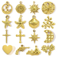 Sea Star Cross Pendant | French Sun Moon Love Steel Charm