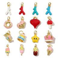 Ice Cream Candy Pendant | Enamel Mushroom Drop Charm