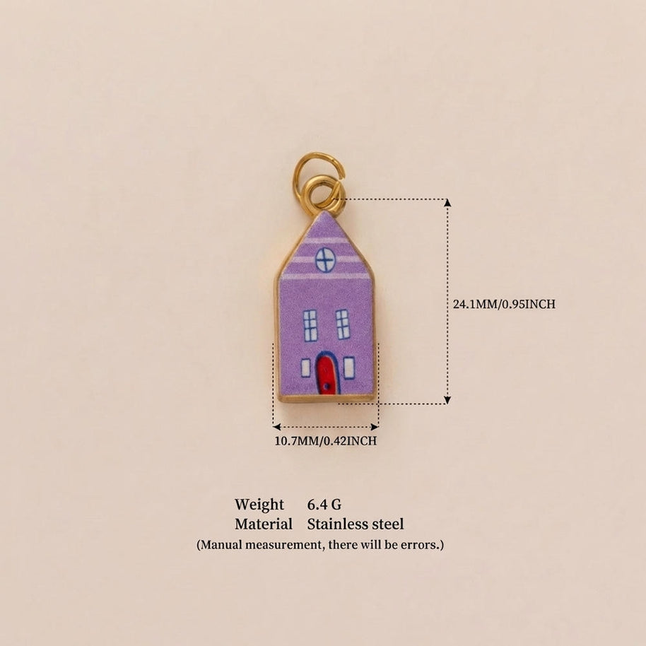 Charm 18K Gold House Print Footwear Decoration JX26041257GK
