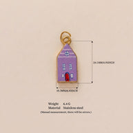 Charm 18K Gold House Print Footwear Decoration JX26041257GK