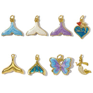 Mermaid Tail Pendant | Fantasy Butterfly Love Enamel Charm