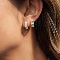 Gold Hoop Earrings | Zircon Luxury | Stainless Steel Women's