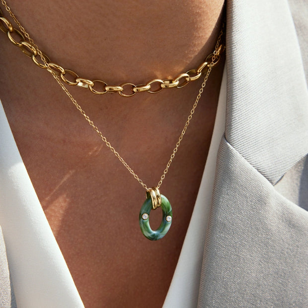 Original Resin Necklace | 18K Gold Plated Fade-Resistant