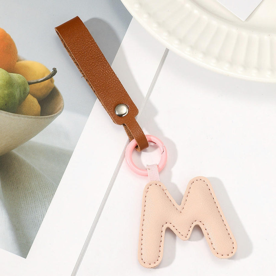 Letter Keychain | Leather Alphabet Pendant | Amazon Gift