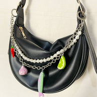 Double-Layered Beaded Fruit Pendant DIY Bag Charm JX251701Q01