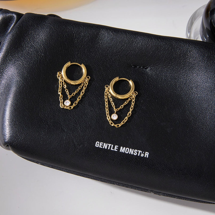 Fringe Hoop Earring | Gold Plated Stainless | Luxury Women's