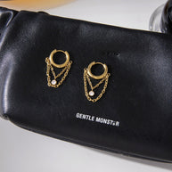 Fringe Hoop Earring | Gold Plated Stainless | Luxury Women's