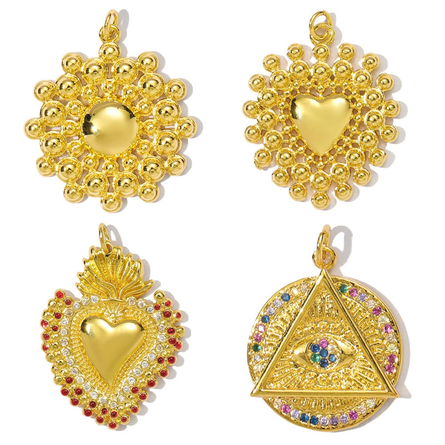 3D Evil Eye Pendant | Glamorous Zircon Flower Love Charm