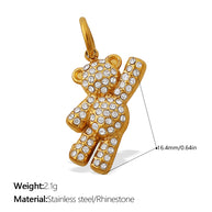 Cute Animal Charm Set Steel 18K Gold Plated DIY Versatile