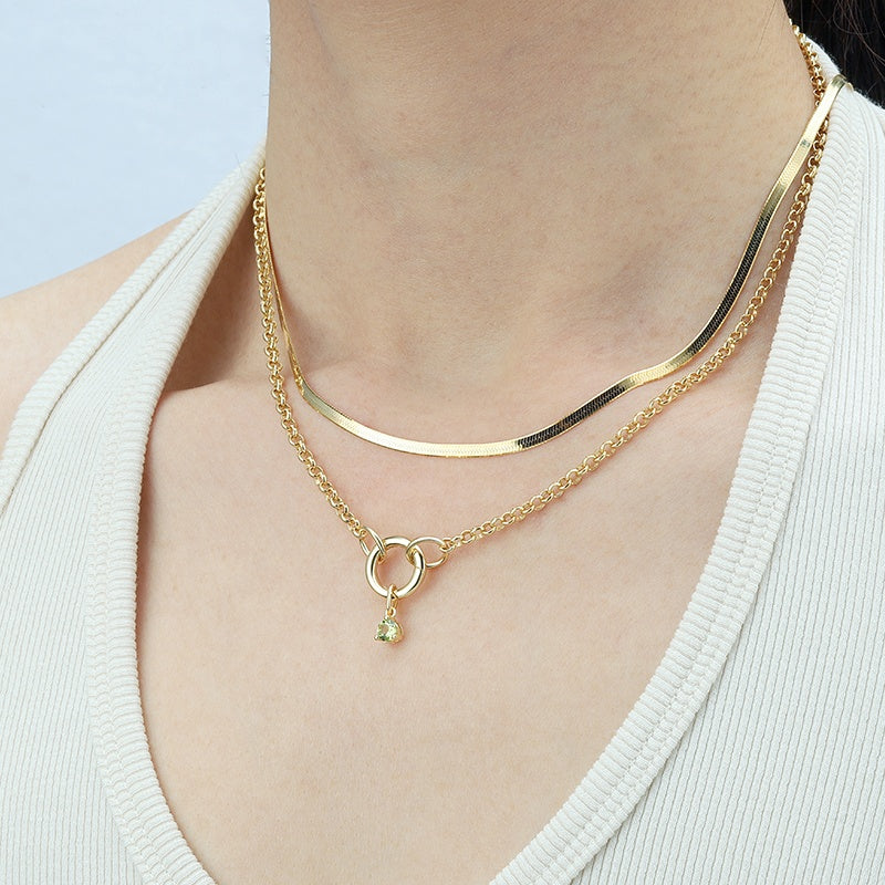 Rolo Chain Charm Necklace