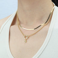 Rolo Chain Charm Necklace