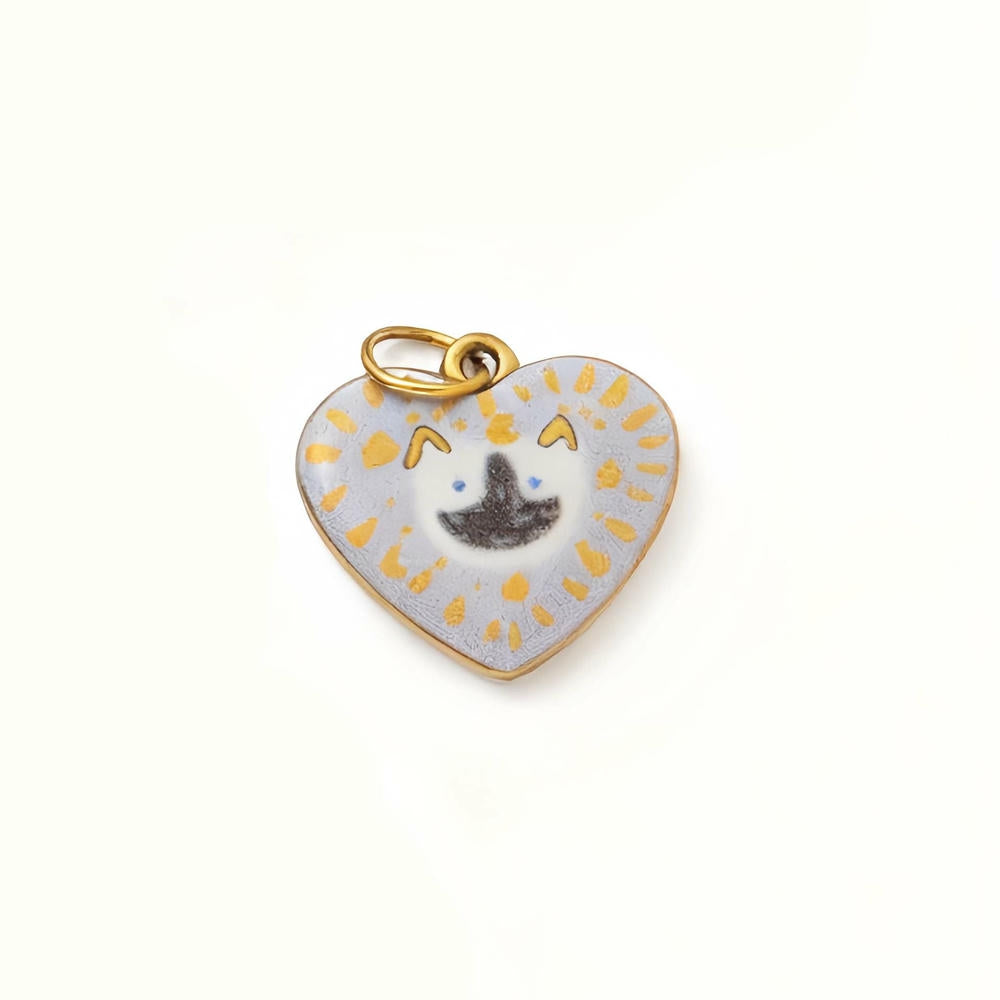 Heart Series Enamel Charm Stainless Steel Colorful DIY