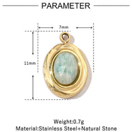 French Flower Pendant | Lucky Four Leaf Clover Steel Charm