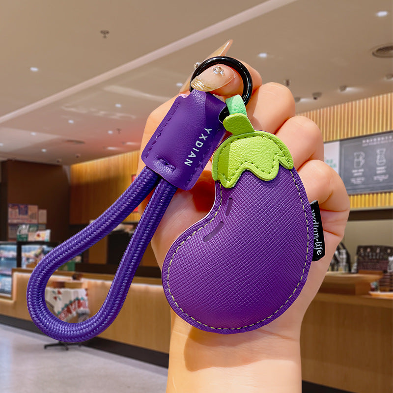 Carrot Keychain | Leather Vegetable Charm | Cute Gift