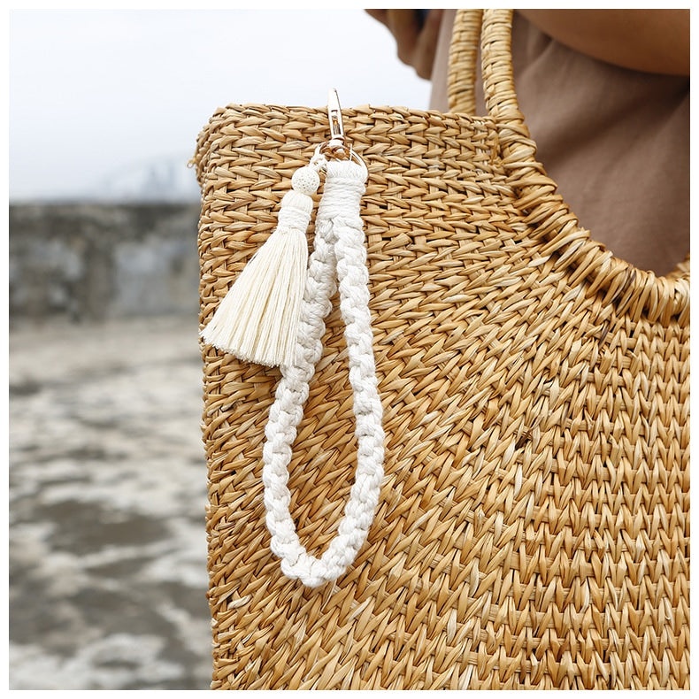 Boho String Handmade Woven Tassel Fashion Keychain Charm