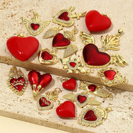 3D Heart Pendant | Enamel Zircon Love Charm Holiday Gifts