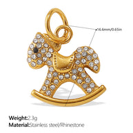 Cute Animal Charm Set Steel 18K Gold Plated DIY Versatile