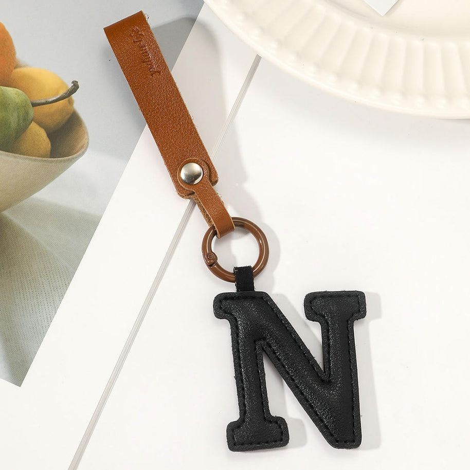 Letter Keychain | Leather Alphabet Pendant | Amazon Gift