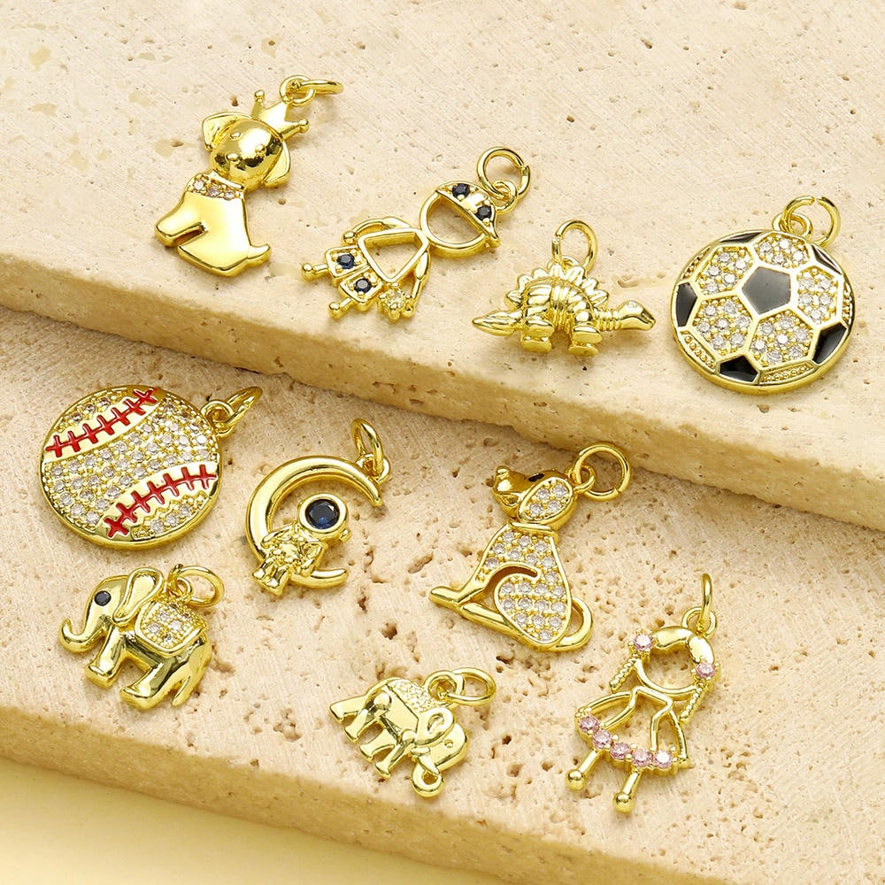 Cute Boy Girl Pendant | Trendy Sports Animal Figure Charm