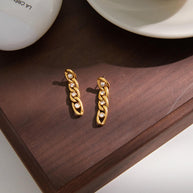 Zircon Fringe Hoops | Drop Earrings | Stainless Steel Luxury