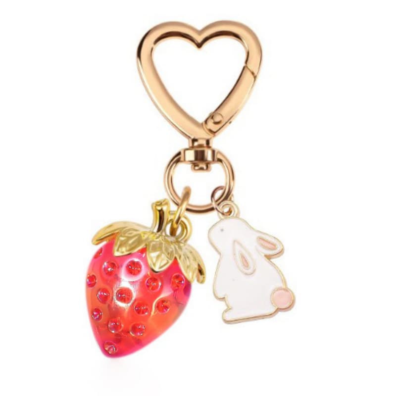Sweet Strawberry Metal Keychain JAWSP1510034