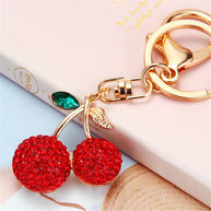 Lovely Iced Out Cherry Keychain JRY88