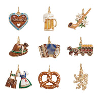 Oktoberfest Themed Enamel Charm DIY Jewelry Pendant JX261712KI