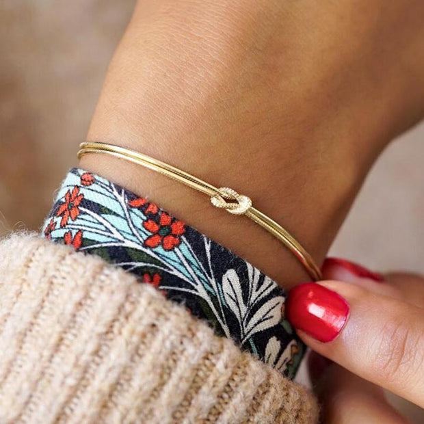Double Layer Know Snake Chain Bracelet