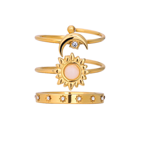 Moon And Sun Stacking Ring