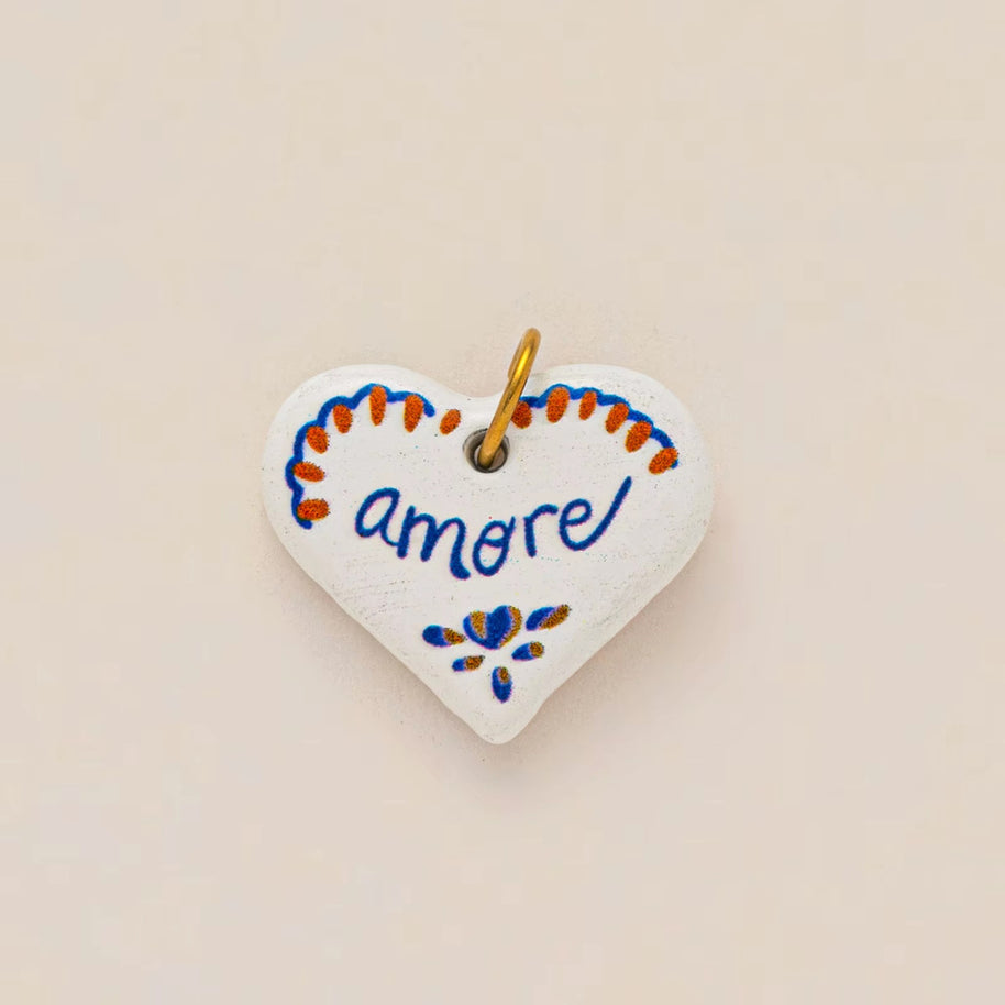 DIY Heart Lemon Pendant Colorful Enamel Steel 18K Gold