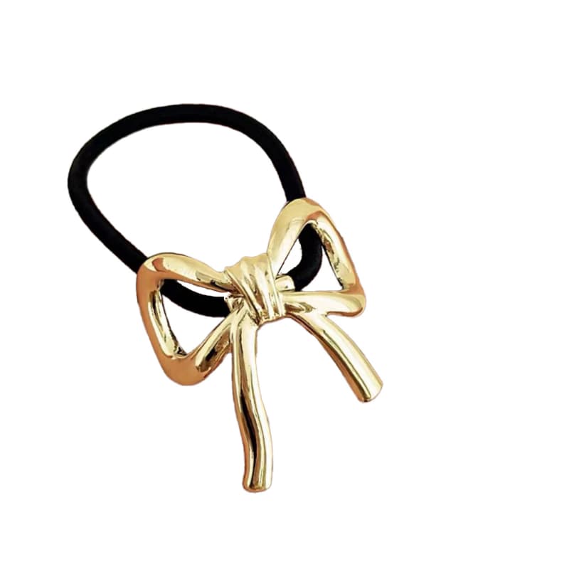 Bow Golden Metal Hair Tie JTG18545