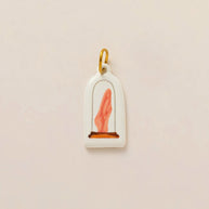 European Cartoon Sea Grass Enamel Pendant 18K Gold Plated