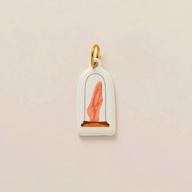 European Cartoon Sea Grass Enamel Pendant 18K Gold Plated